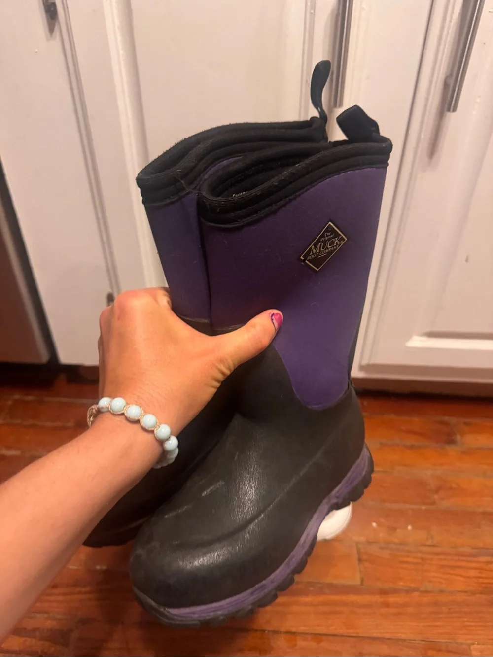 Muck Boot Company Kids' Purple and Black Waterproof Boots girls size 1